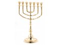 7 Branch Menorah Decorative - Gold Colored Brass 15