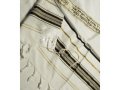 Acrylic Tallit Prayer Shawl with Black and Gold Stripes - Talitania