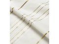 Acrylic Tallit Prayer Shawl with White and Gold Stripes - Talitania