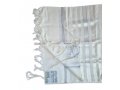 Barak Talitnia, Lightweight Wool Tallit Prayer Shawl Non-slip - Silver Stripes