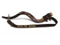 Custom Text Personalized Leather Shoulder Strap Carrying Yemenite Shofar Kudu Horn