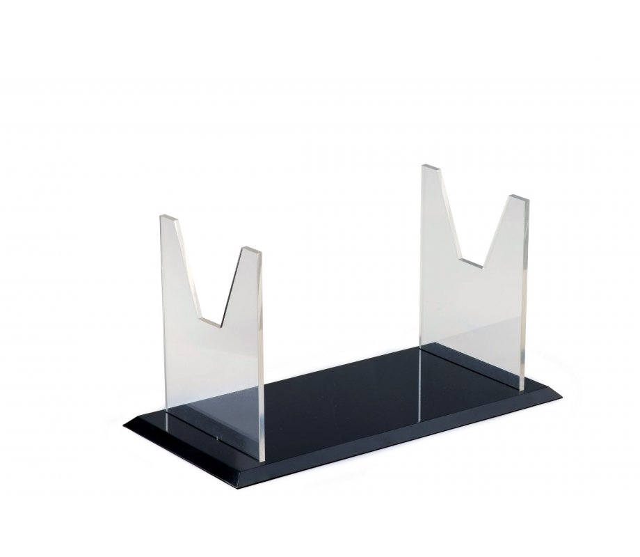 Folding Acrylic Shofar Stand with Plastic Base for Yemenite Kudu Horns 24