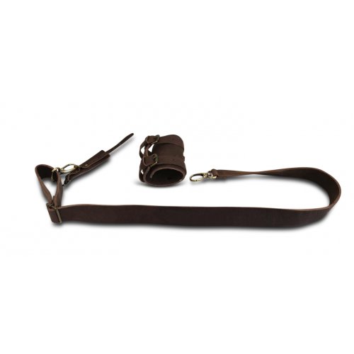 Leather Shoulder Strap for Carrying Yemenite Shofar Kudu Horn on Shoulder