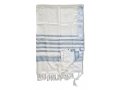 Lightweight Non-slip Prayer Shawl with Light Blue Stripes - Barak of Talitnia