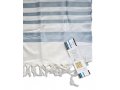 Lightweight Non-slip Prayer Shawl with Light Blue Stripes - Barak of Talitnia