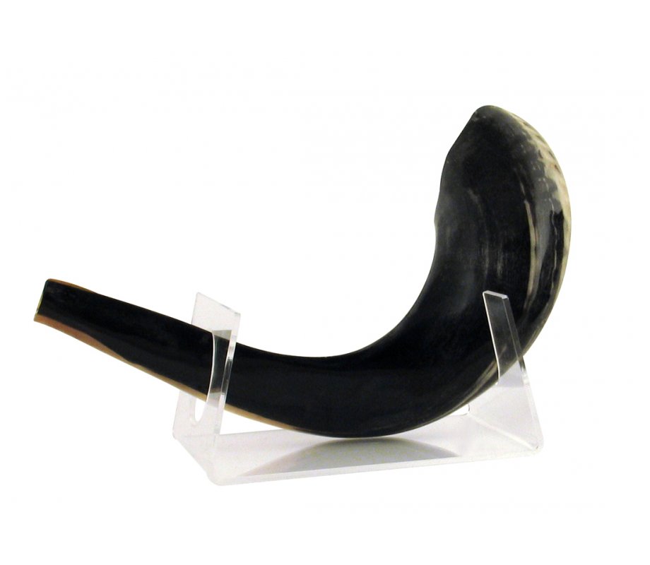 Lucite Ram's Horn Shofar Stand for Medium Length 11-18 Inches Shofar