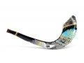 MYSHOFAR Decorated Hand Painted Ram's Horn Shofar