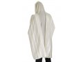 Prima A.A. Wool Prayer Shawl with White Stripes - Talitania