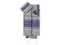 Purple and Silver Striped Handwoven Tallit Silk Prayer Shawl Set - Gabrieli