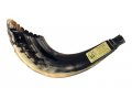 Ram's Horn Shofar Moroccan Style Dark Color with Crown Cut 13