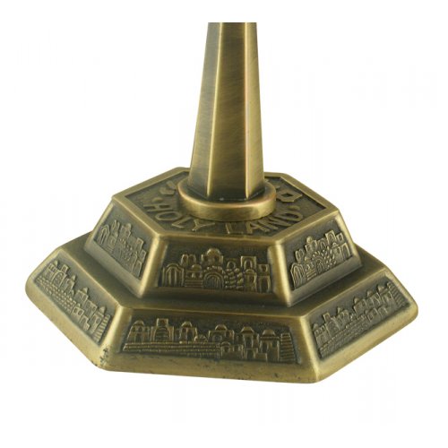 Seven Branch Copper Menorah, Jerusalem Images - Choose 8.6 or 5.3