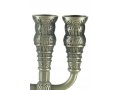 Seven Branch Pewter Menorah, Jerusalem Images - Choose 8.6