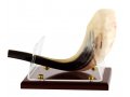 Shofar Stand for Ram's Horn Shofar - Acrylic with Wood Base