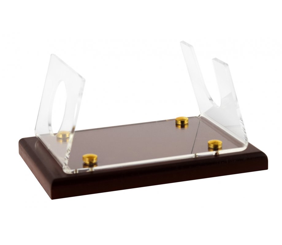 Shofar Stand for Ram's Horn Shofar - Acrylic with Wood Base