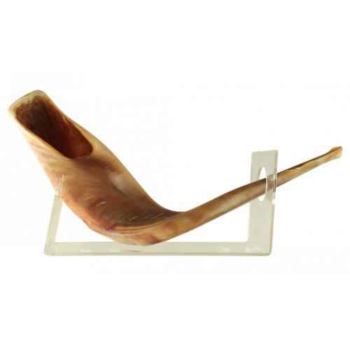 Shofar Stand of Lucite for Large Ram's Horn Shofar Length 18-23 Inches