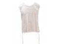 Sleeveless Undershirt with Attached Kosher Tzitzit - White