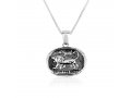 Sterling Silver Necklace and Pendant, Lion Of Judah - Black