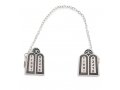 Tallit Prayer Shawl Clips, Nickel Plate - Torah Tablets