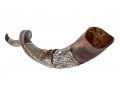 Temple Menorah and Star of David Silver Yemenite Shofar