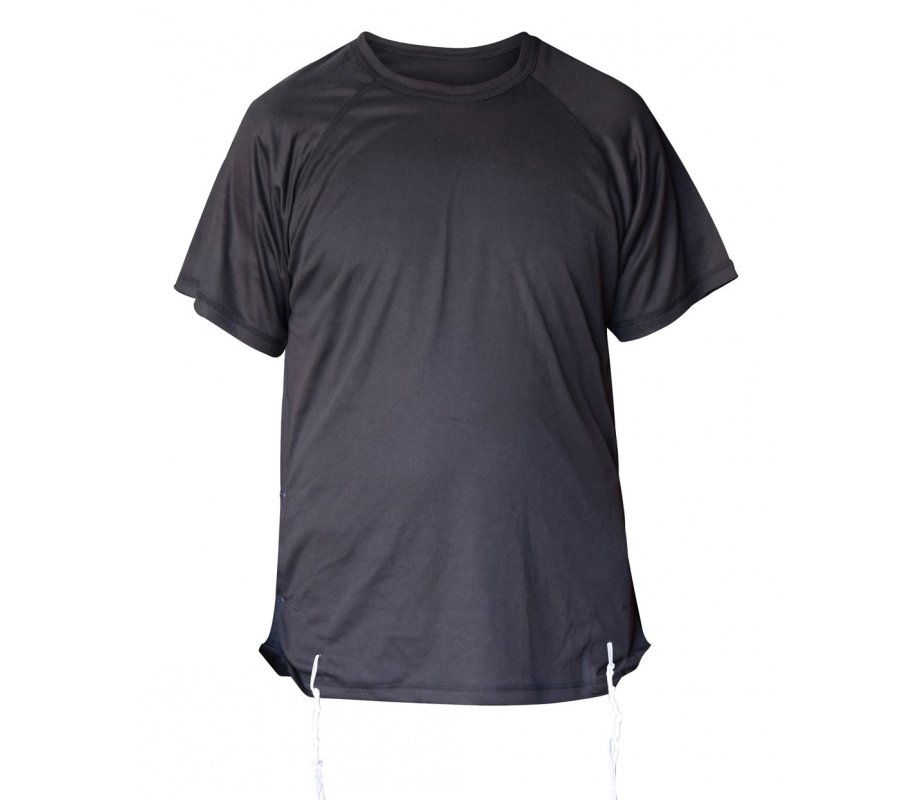 Adult Dry-Fit T-Shirt with Tzitzit Attached - Black