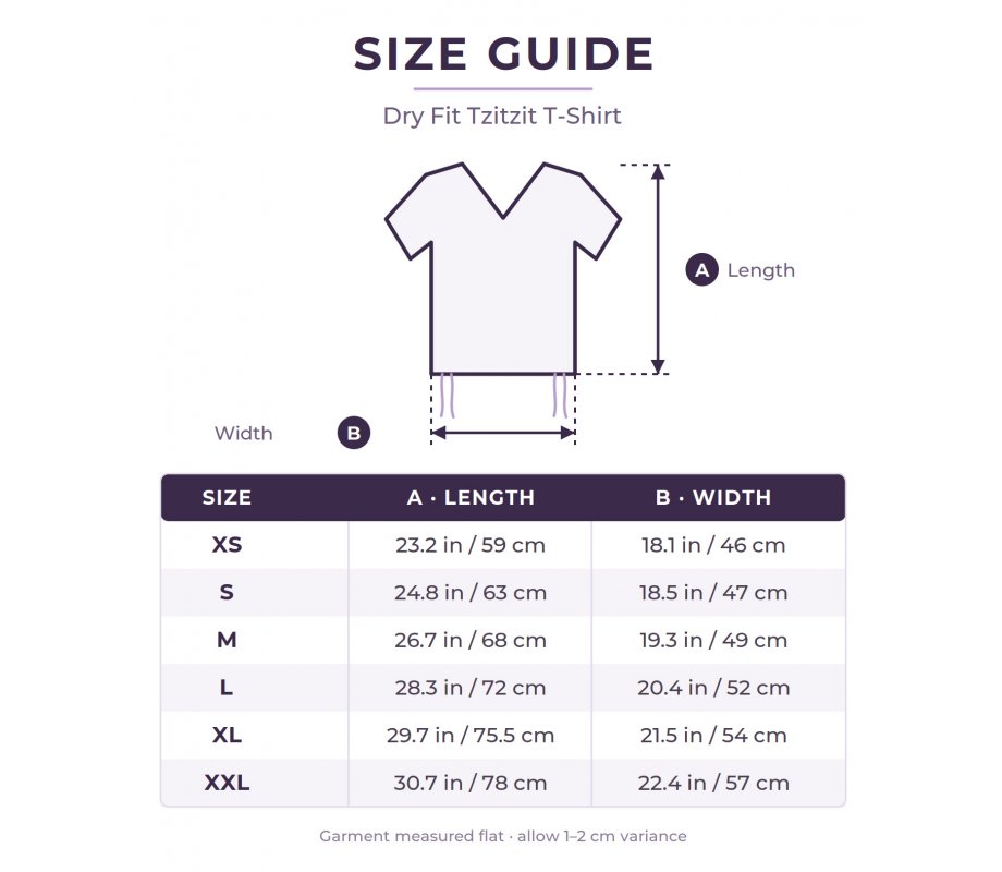 Adult Dry-Fit T-Shirt with Tzitzit Attached - Black