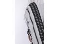 Chabad Wool Non Slip Prayer Shawl - Black Stripes and No Tzitzit in Corners (Default