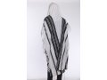 Chabad Wool Non Slip Prayer Shawl - Black Stripes and No Tzitzit in Corners (Default