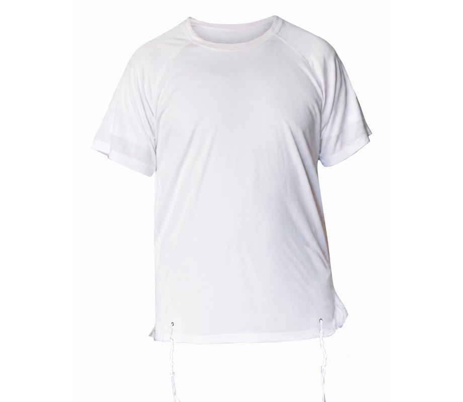 Dry-Fit T-Shirt with Kosher Tzitzit Attached - White