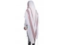 Hallel Non Slip Wool Non Shawl - Bordeaux Stripes