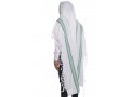 Hallel Non Slip Wool Non Shawl - Green Stripes