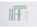 Hallel Non Slip Wool Non Shawl - Green Stripes