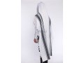 Hallelujah Wool Tallit Non Slip Prayer Shawl - Black Herringbone Stripes