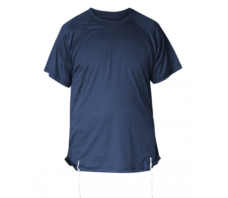 Mens Dry-Fit T-Shirt with Kosher Tzitzit Attached - Dark Blue