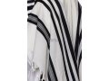Modim Wool Classic Tallit Prayer Shawl - Black Stripes