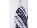 Navy Stripe Musaf Wool Tallit Non Slip Prayer Shawl
