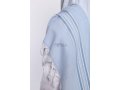 Shir Wool Non Slip Prayer Shawl - Light Blue Stripes