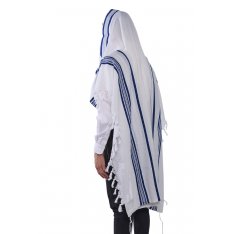 Victory LaMenatzeach Wool Tallit Non Slip Prayer Shawl - Royal Blue