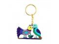 Yair Emanuel Enamel Key Chain - Two Sided Birds Design
